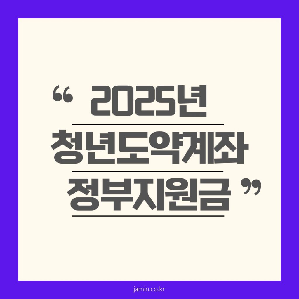 청년도약계좌 정부지원금
